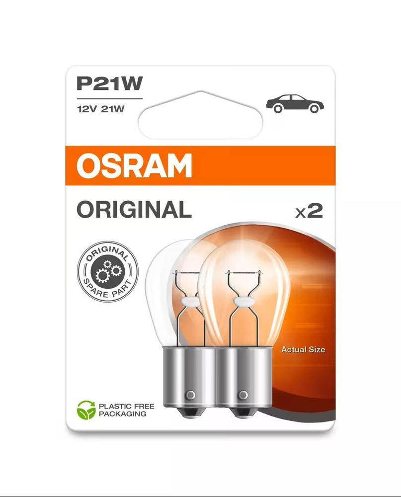 AMPOULES OSRAM ORIGINAL P21W X2 12V ECO PACKAGING