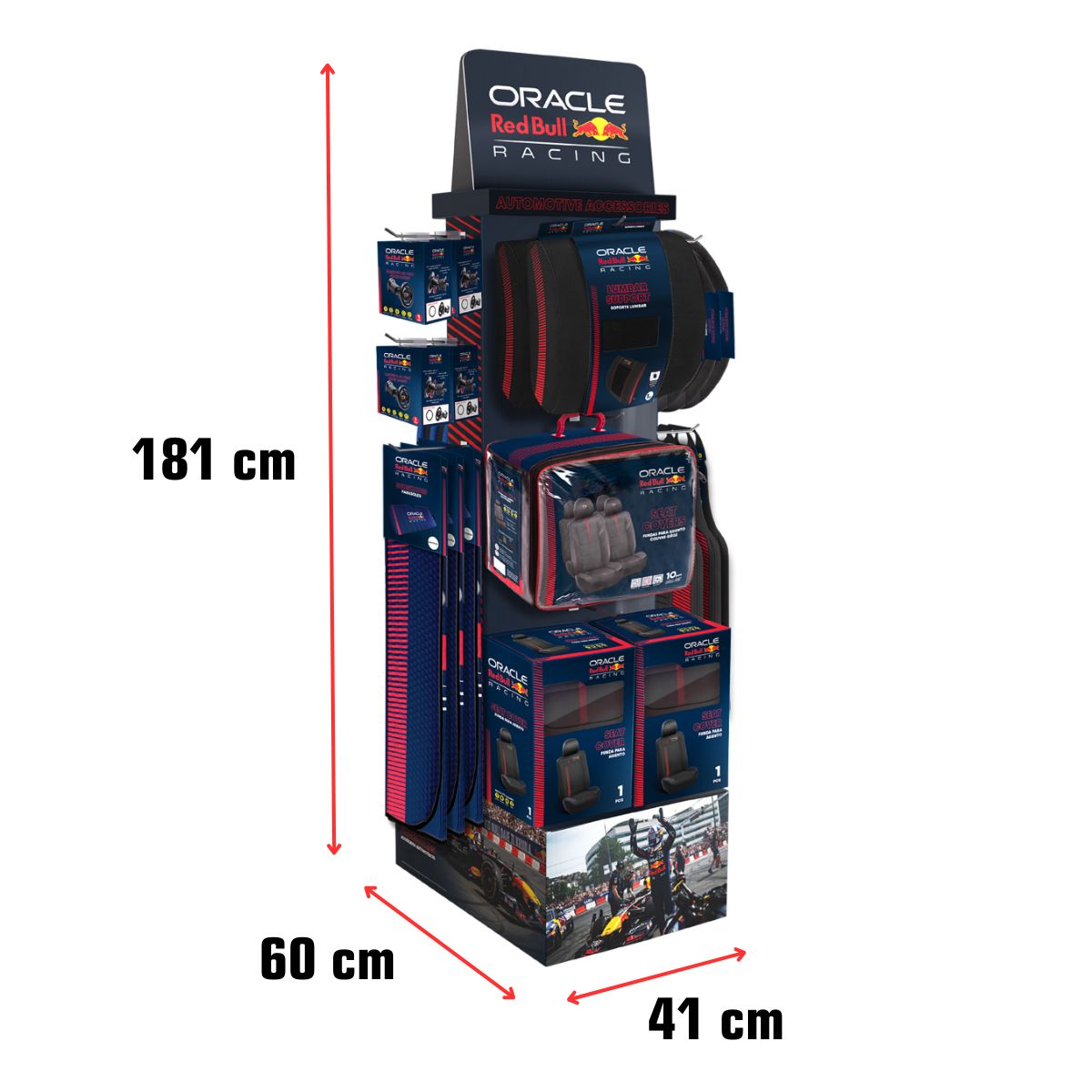 PRESENTOIR VIDE ACCESSOIRES ORACLE RED BULL RACING