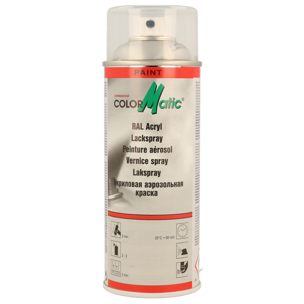 PEINTURE ACRYLIQUE RAL9006 ALUMINIUM BLANC HAUTE BRILLANCE 400ML COLORMATIC
