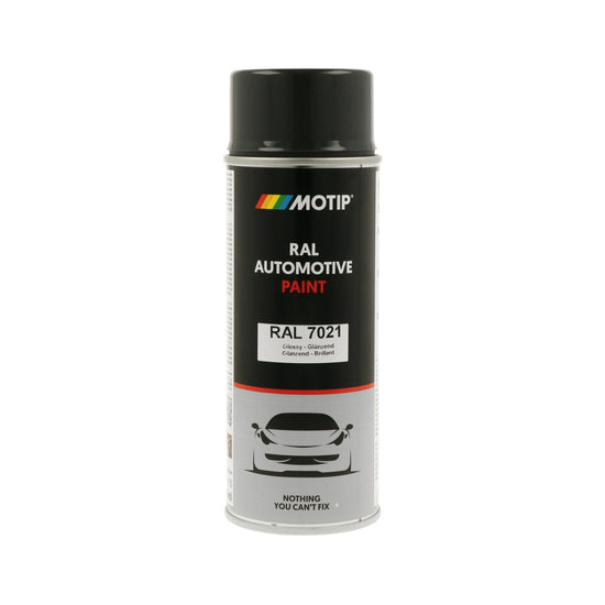 MOTIP Peinture automobile RAL 7021, finition ultra brillante, aérosol 400 ml | 880152