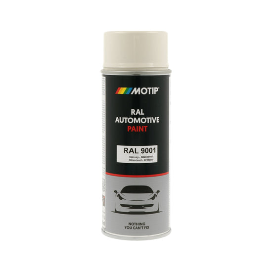 MOTIP Peinture automobile RAL 9001, finition ultra brillante, aérosol 400 ml | 880156