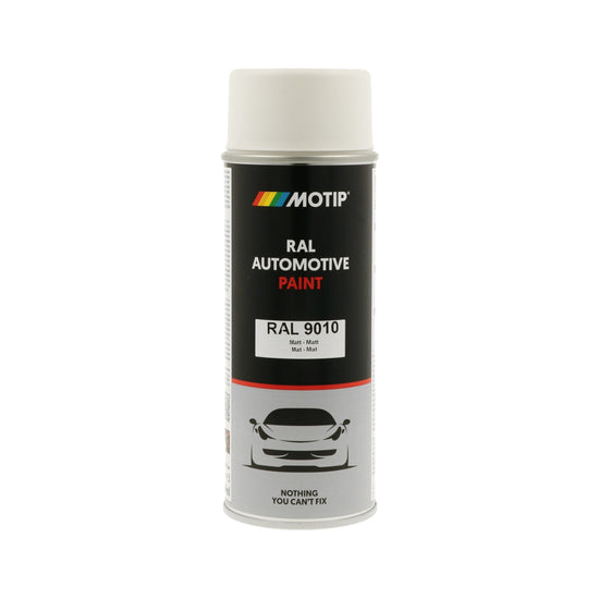 MOTIP Peinture automobile RAL 9010, finition mat, aérosol 400 ml | 880165