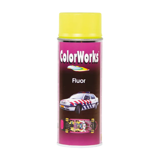 PEINTURE JAUNE FLUO 400ML COLORWORKS