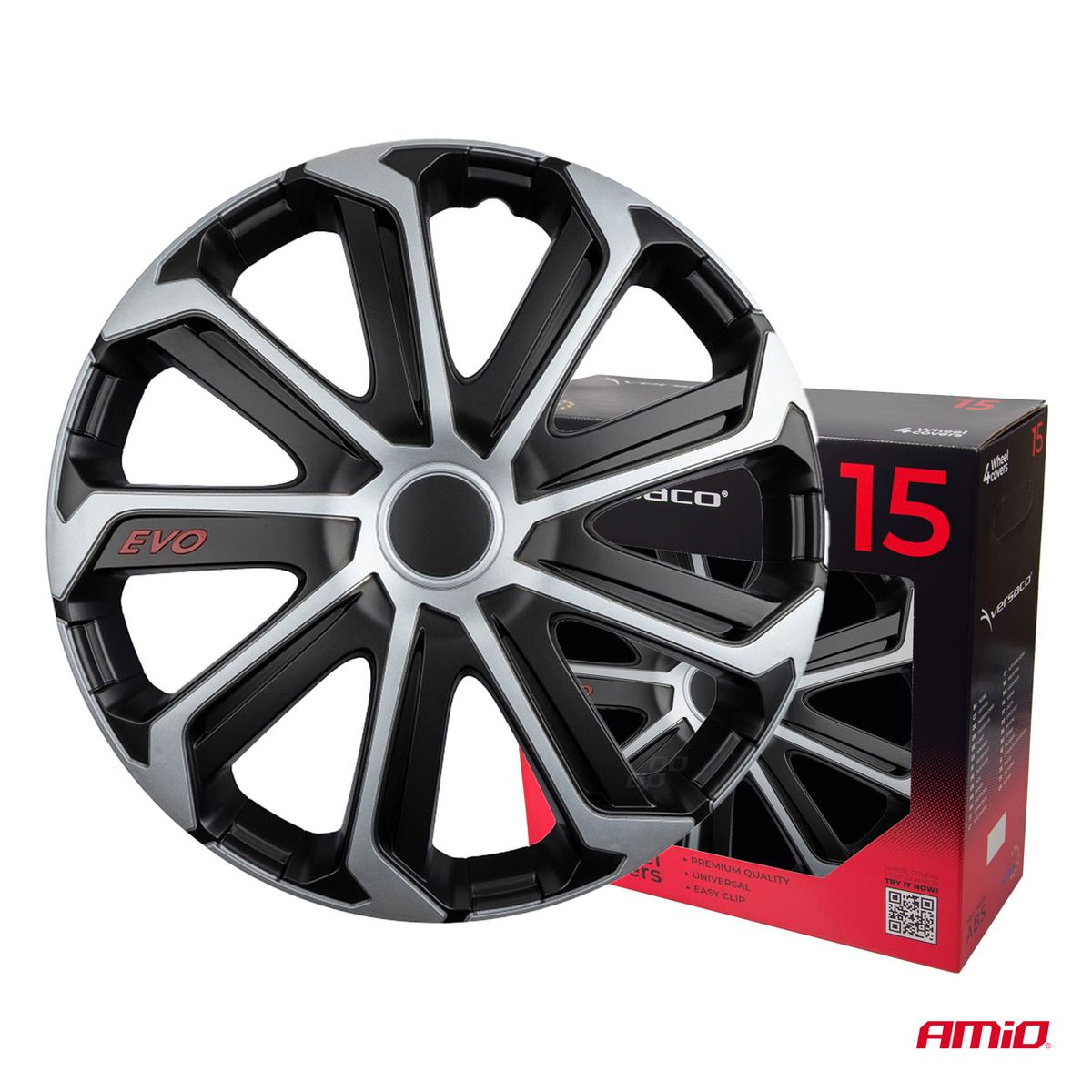 ENJOLIVEURS 4PCS EVO NOIR ET ARGENT 15" COLOR BOX