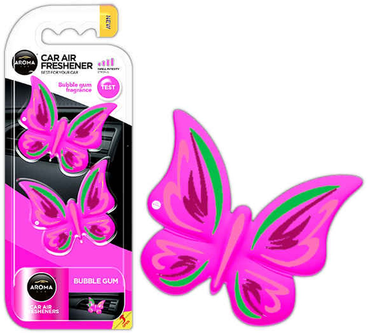 DESODORISANT AROMA FANCY SHAPES BUTTERFLY BUBBLE GUM