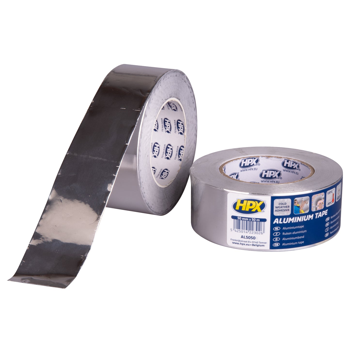 RUBAN ADHESIF ALUMINIUM - 50MM X 50M HPX