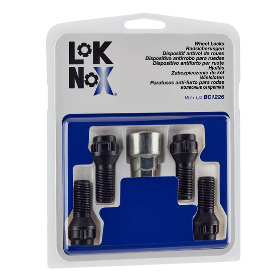 4 VIS ANTIVOL LOKNOX M14X1.25/ 60°/ LONG. 27.3MM/ Ø17/19MM