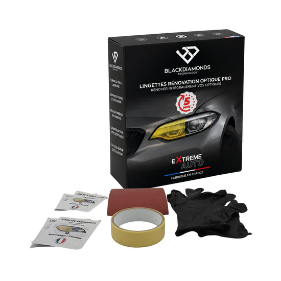KIT PRO LINGETTES RENOV'PHARES (LINGETTES/GANTS/EPONGE A PONCER/BANDE ADHESIVE) BLACK DIAMONDS