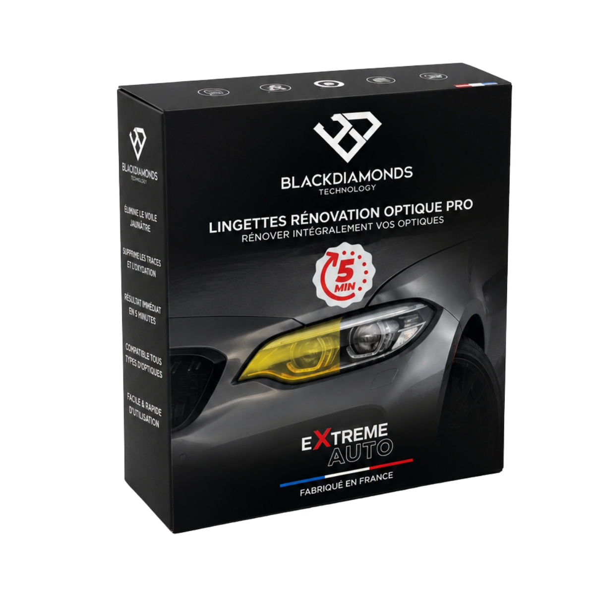 KIT PRO LINGETTES RENOV'PHARES (LINGETTES/GANTS/EPONGE A PONCER/BANDE ADHESIVE) BLACK DIAMONDS