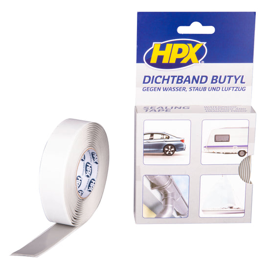 RUBAN ADHESIF D'ÉTANCHÉITÉ BUTYL - GRIS 20MM X 3M HPX