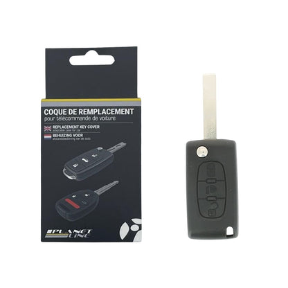 COQUE CLE ADAPTABLE POUR CITROEN CE0536 3 BOUTONS LAME FRAISEE KEYSKAR