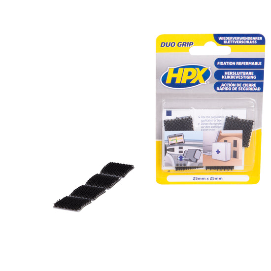 DUO GRIP (FIXATION À CLIP RÉAJUSTABLE) PADS - 25MM X 25MM HPX