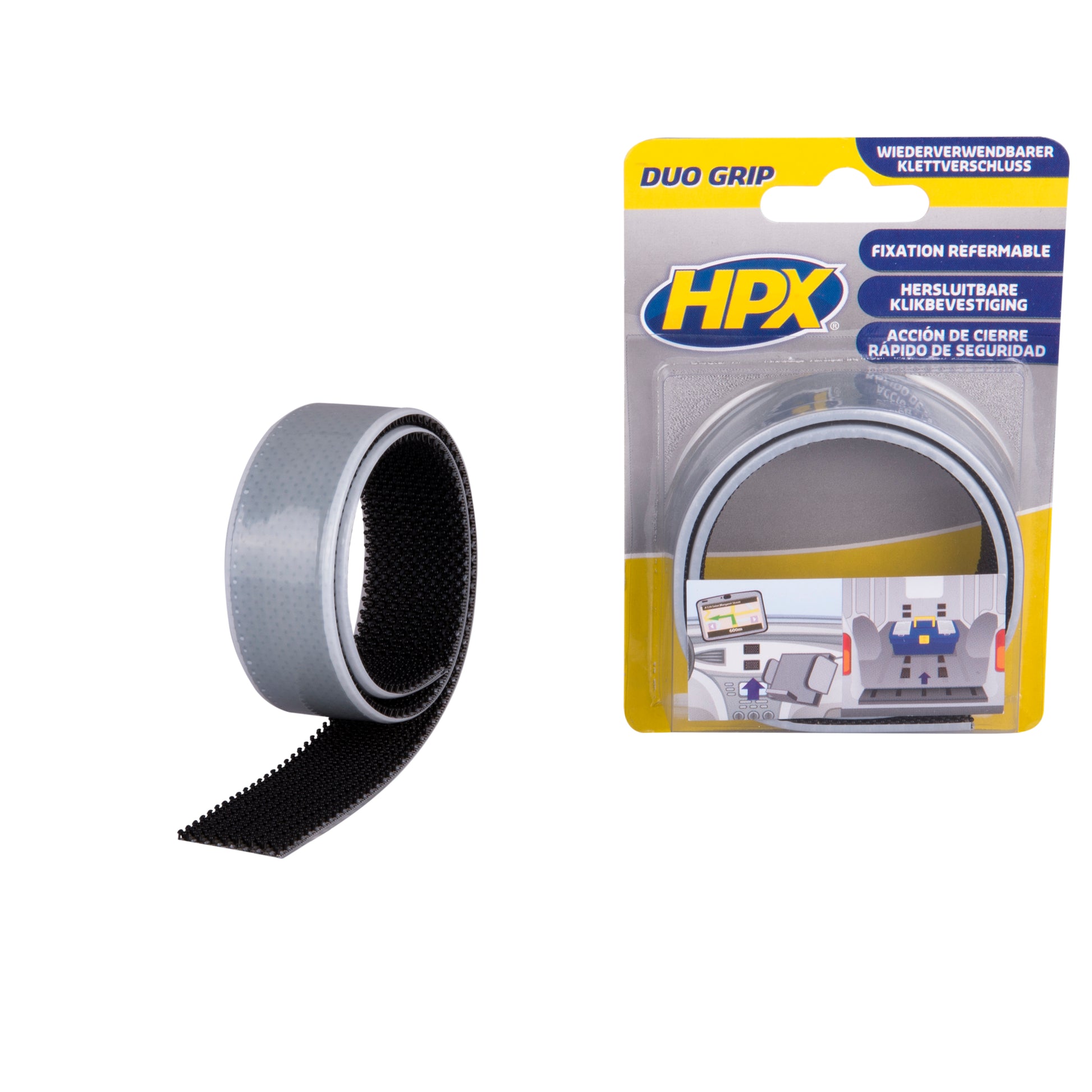 DUO GRIP (FIXATION À CLIP RÉAJUSTABLE) - 25MM X 0,5M HPX