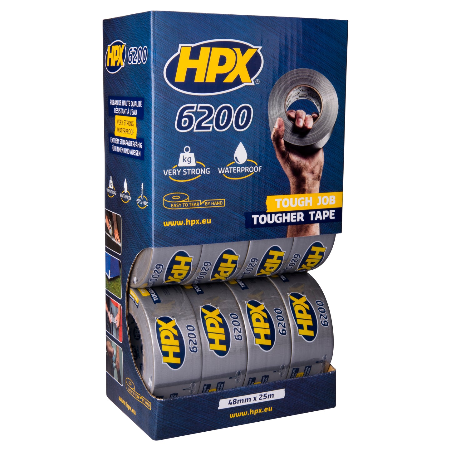 PRÉSENTOIR DE COMPTOIR RUBAN ADHESIF TOILE 12 X CS5025 HPX