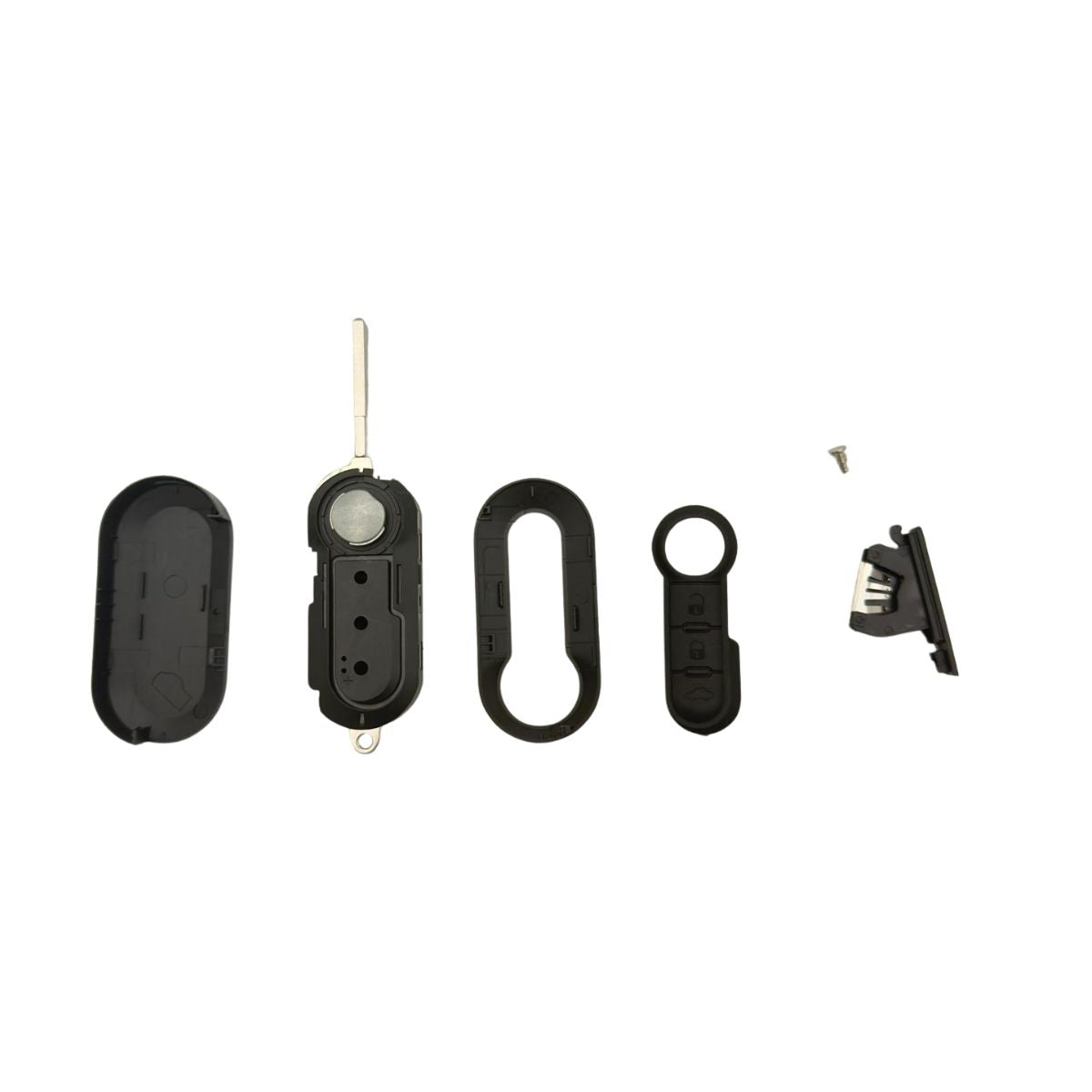 COQUE CLE ADAPTABLE FIAT 3 BOUTONS LAME FRAISEE RETRACTABLE 7MM