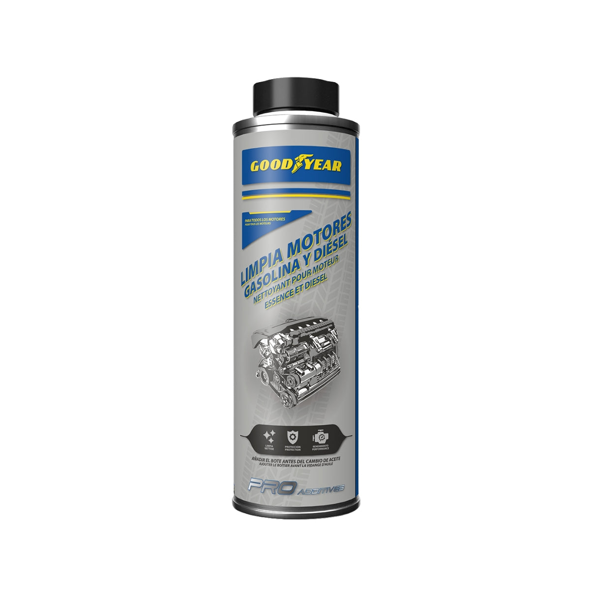 NETTOYANT MOTEUR ESSENCE ET DIESEL 300ML GOODYEAR