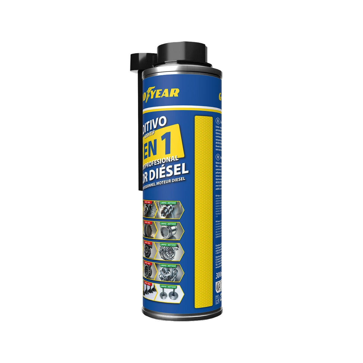 ADDITIF NETTOYANT MOTEUR DIESEL 5 EN 1 300ML GOODYEAR