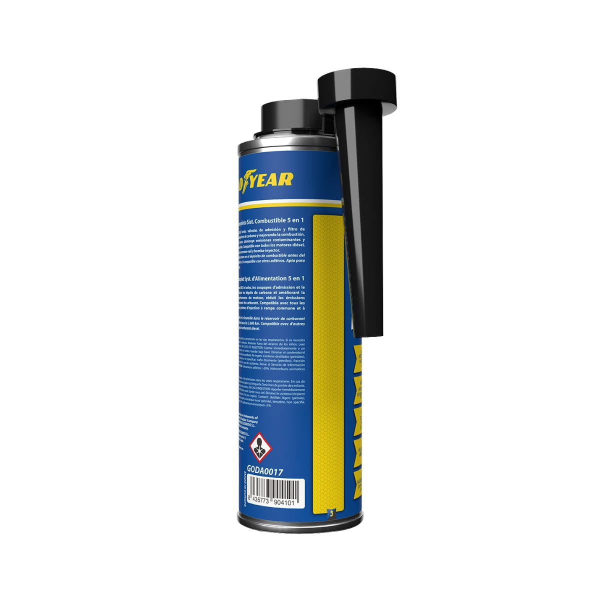 ADDITIF NETTOYANT MOTEUR DIESEL 5 EN 1 300ML GOODYEAR