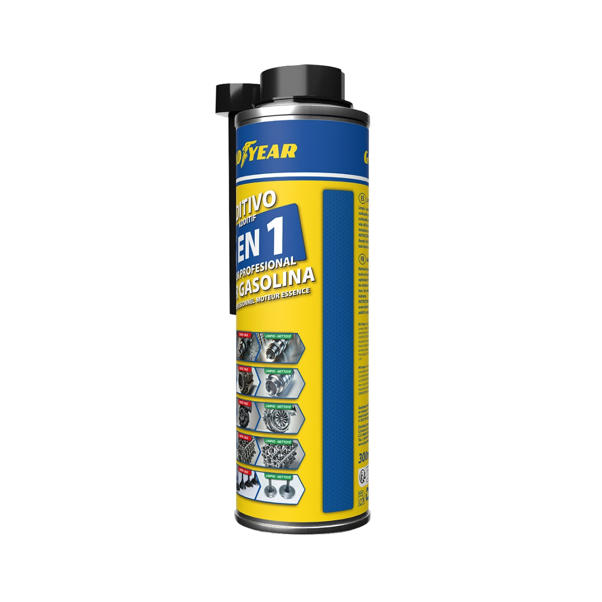 ADDITIF NETTOYANT MOTEUR ESSENCE 5 EN 1 300ML GOODYEAR