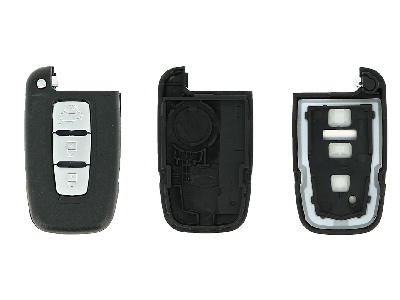 COQUE CLE ADAPTABLE POUR HYUNDAI 3 BOUTONS  LAME FRAISEE KEYSKAR