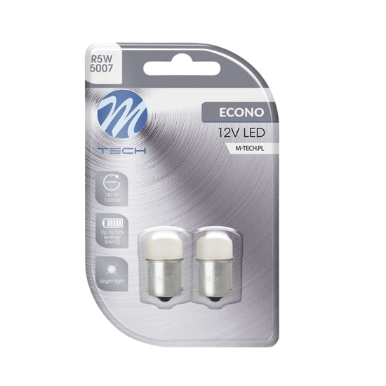 2 AMPOULES LED P21W BA15S 1,03W 12V (BLISTER) ECONO MTECH