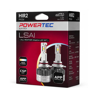 AMPOULES LED CONNECTEES HIR2 X 2 AVEC APPLICATION 9-60V MAX 110W 2800K A 6500K MAX 9000LMS