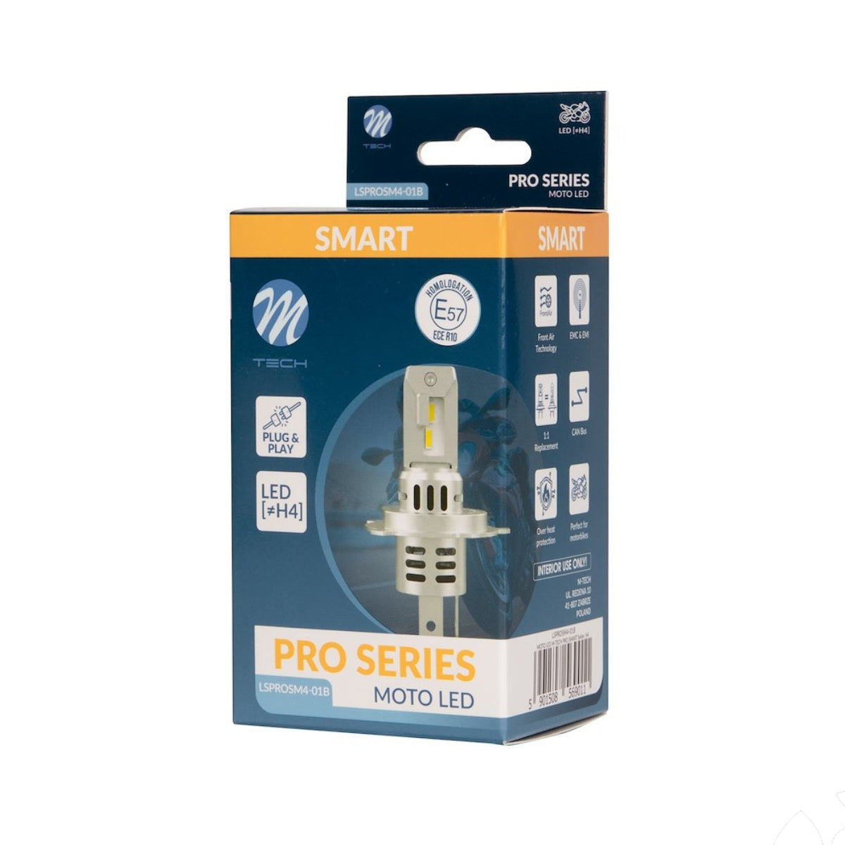 Ampoule LED M-TECH H4/H19 12 V 26 W 6000 K, 2300 lm | LSPROSM4-01B