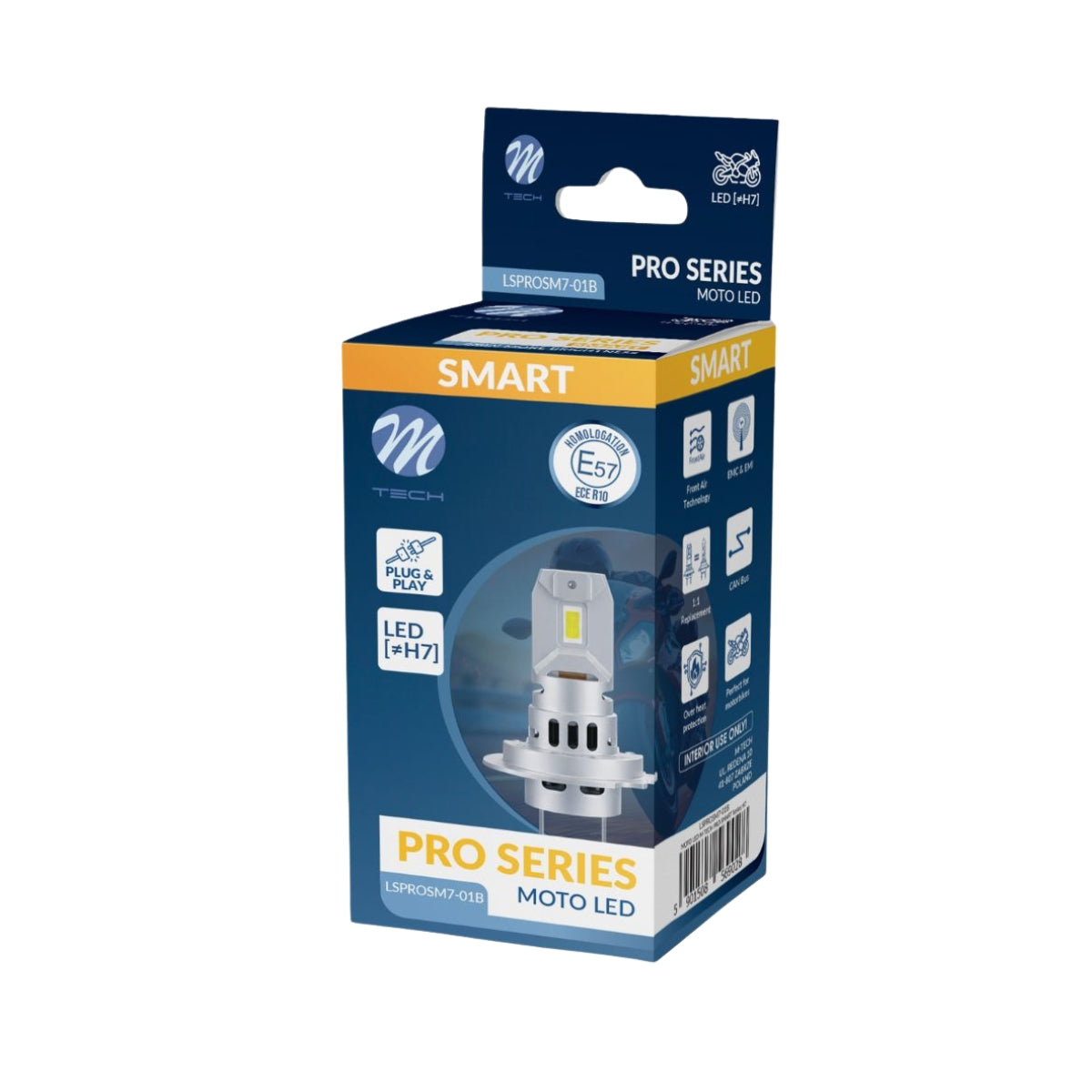 Ampoule LED M-TECH H7/H18 12 V 23 W 6000 K, 2300 lm | LSPROSM7-01B