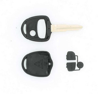 COQUE CLE ADAPTABLE MITSUBISHI 3 BOUTONS LAME CRANTEE