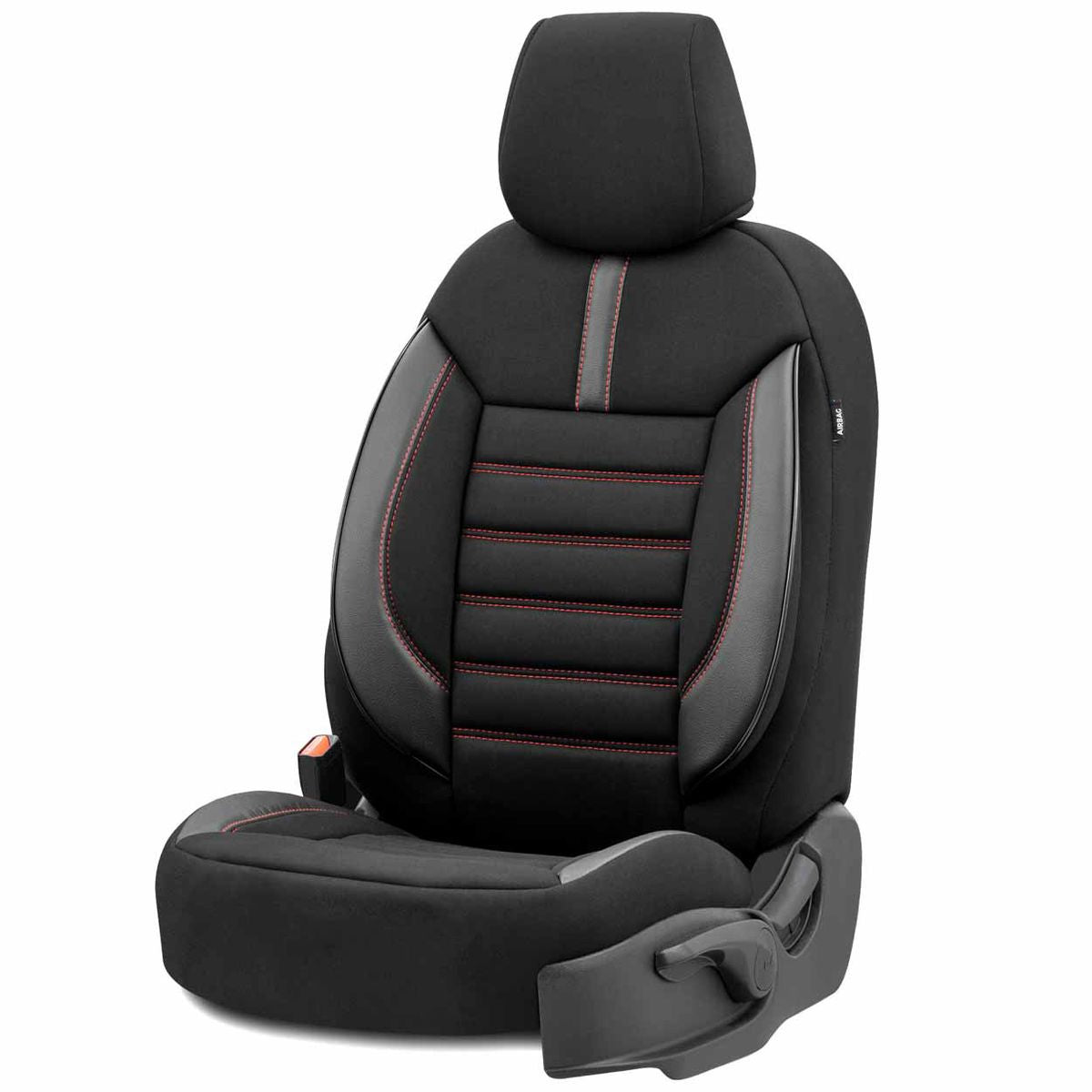 JEU COMPLET DE HOUSSES DE SIEGE OTOM LIMITED 101 BLACK/RED 3-ZIP
