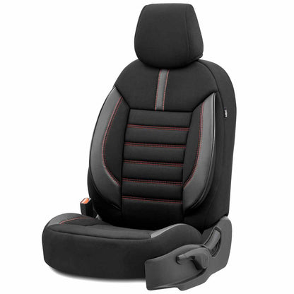 JEU COMPLET DE HOUSSES DE SIEGE OTOM LIMITED 101 BLACK/RED 3-ZIP
