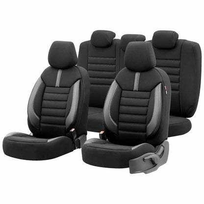 JEU COMPLET DE HOUSSES DE SIEGE OTOM LIMITED 102 BLACK/GREY 3-ZIP