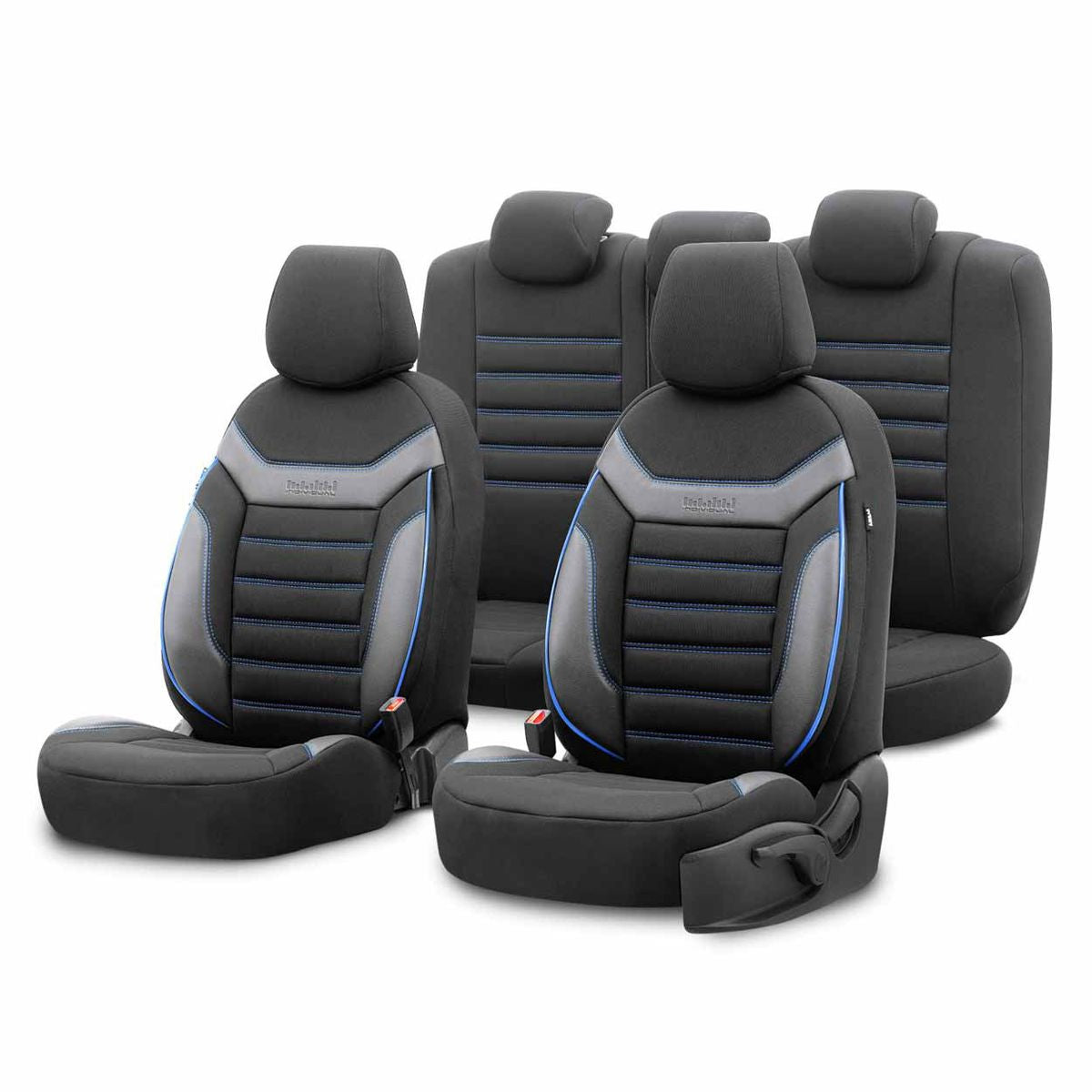 JEU COMPLET DE HOUSSES DE SIEGE OTOM INDIVIDUAL 203 BLACK/BLUE 3-ZIP