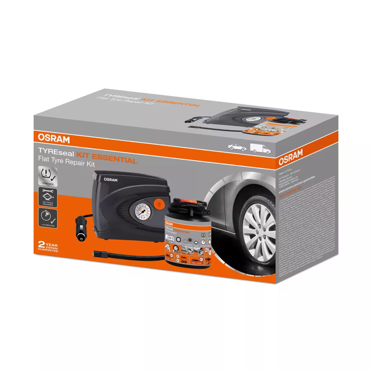KIT ANTI-CREVAISON COMPRESSEUR + BOUTEILLE AUTOMATIQUE 450ML OSRAM z