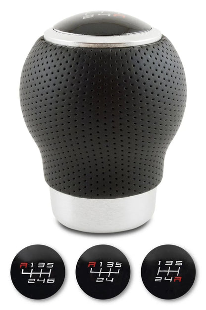POMMEAU CUIR NOIR ROND BAGUE MARCHE AR + 3 PASTILLES DE VITESSES