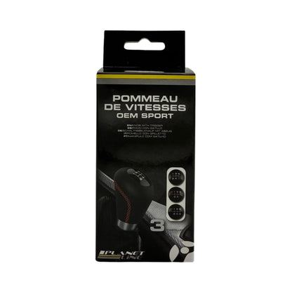 POMMEAU CUIR NOIR/ ROUGE BAGUE MARCHE AR + 3 PASTILLES DE VITESSES