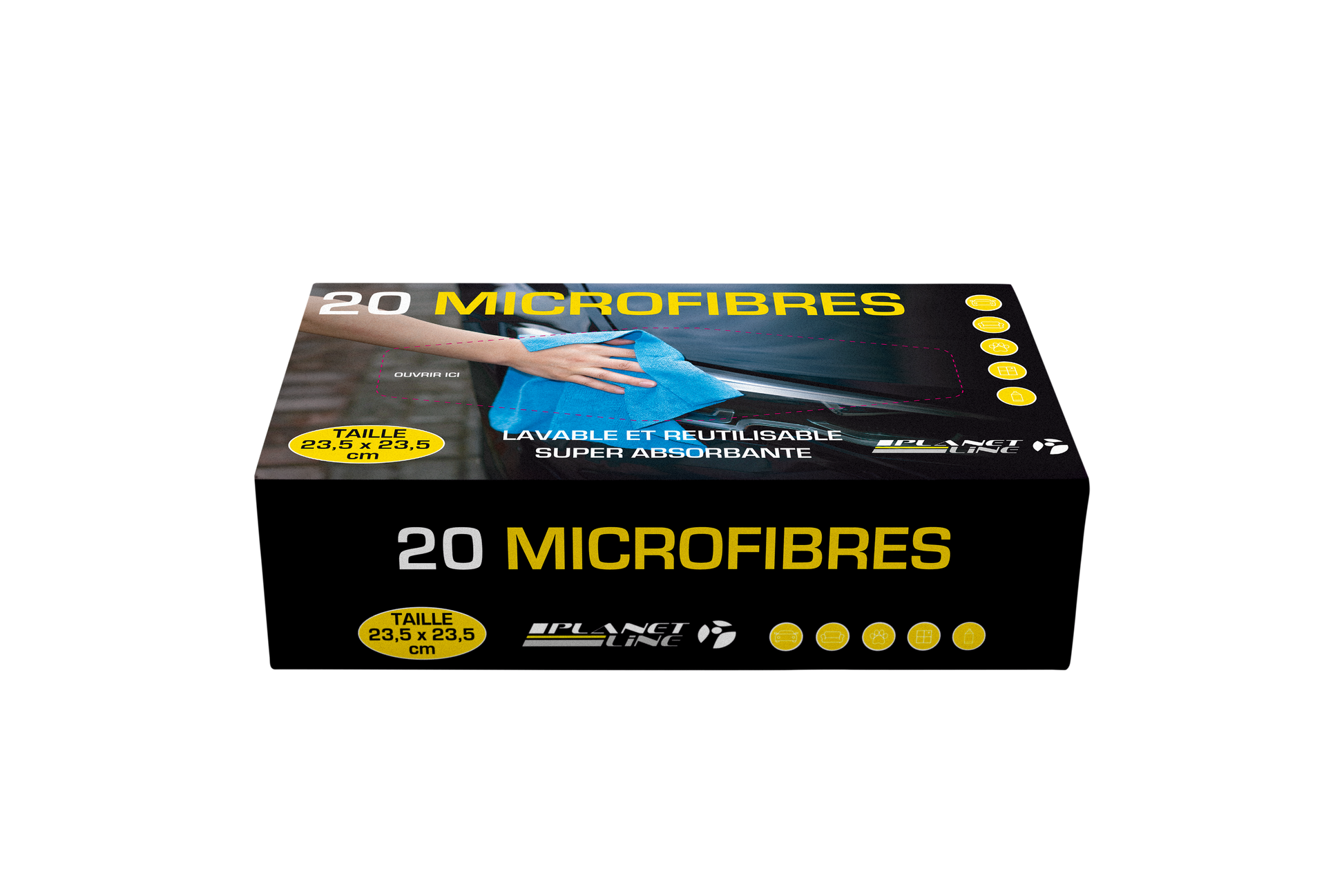 BOITE DEVIDOIR 20 MICROFIBRES 23,5X23,5CM