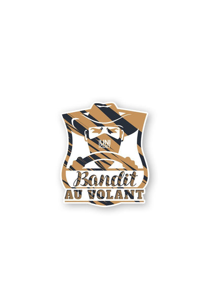 AUTOCOLLANT "BANDIT AU VOLANT"