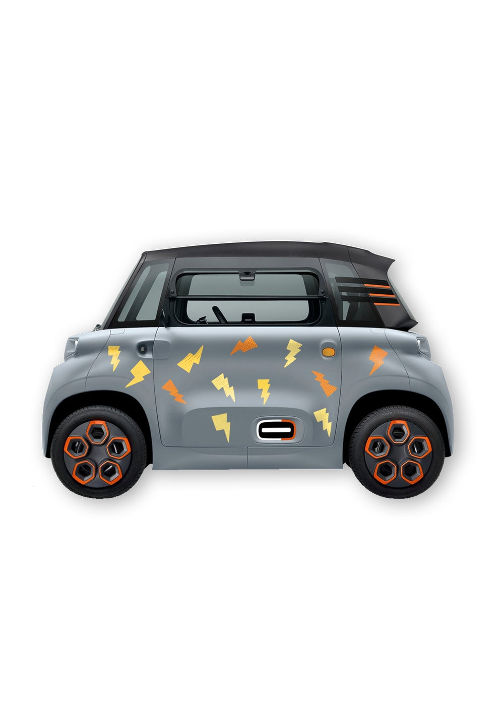 KIT 24 AUTOCOLLANTS DECO "ECLAIRS" POUR VOITURE SANS PERMIS ABS
