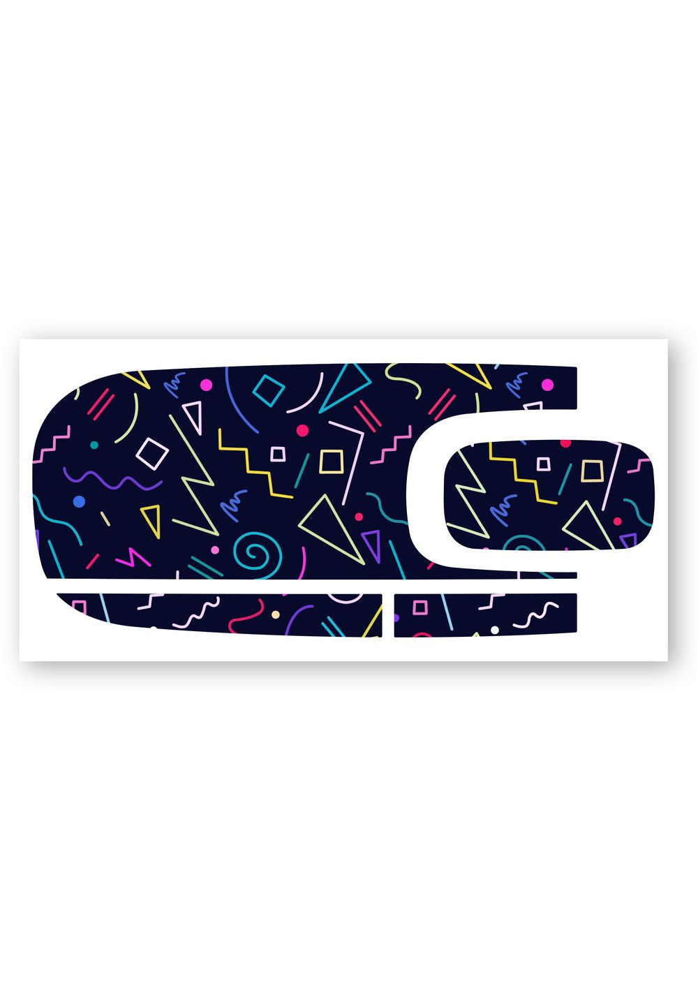 KIT AUTOCOLLANTS BAS DE PORTE (2 COTES) "FUN 6" POUR VOITURE SANS PERMIS ABS