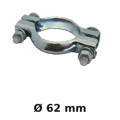 BRIDE D'ECHAPPEMENT Ø62 INOX/ BLISTER 1 PIECE