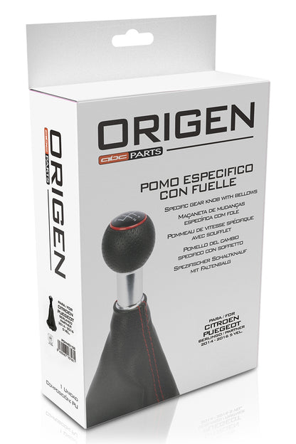 POMMEAU DE VITESSES + SOUFFLET ADAPTABLE POUR PEUGEOT CITROEN PARTNER/ BERLINGO 2014-2016