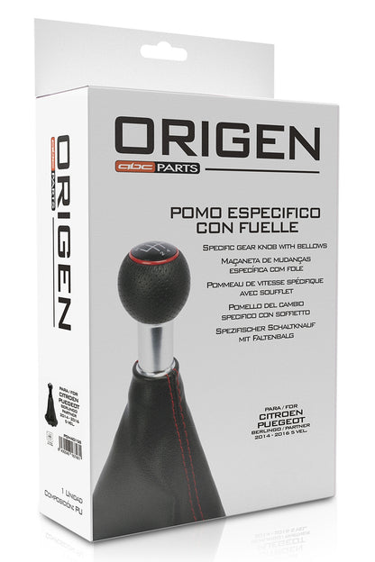 POMMEAU DE VITESSES + SOUFFLET ADAPTABLE POUR PEUGEOT CITROEN PARTNER/ BERLINGO 2014-2016