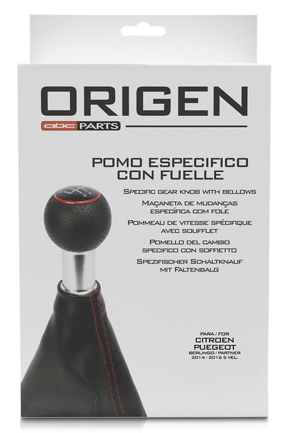 POMMEAU DE VITESSES + SOUFFLET ADAPTABLE POUR PEUGEOT CITROEN PARTNER/ BERLINGO 2014-2016