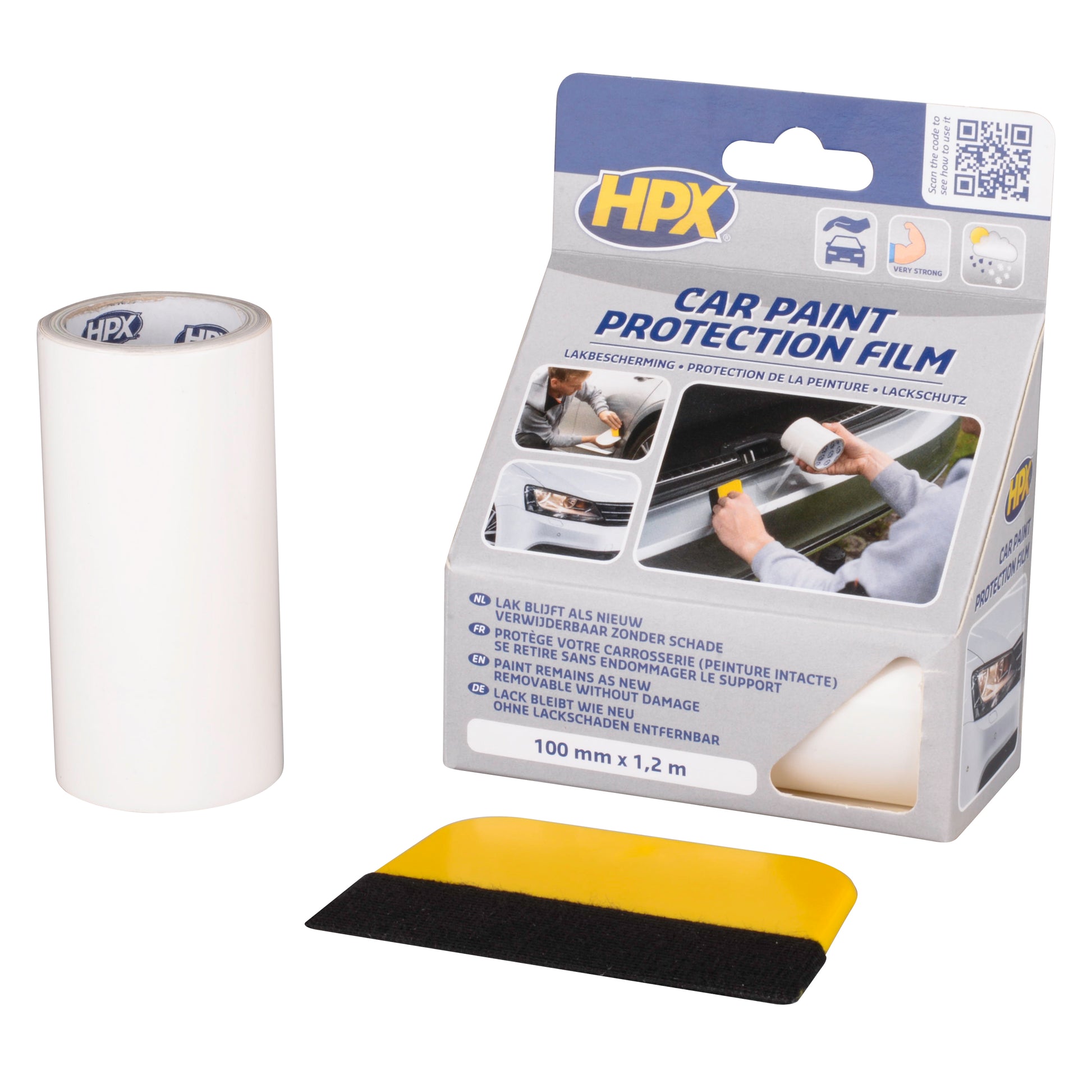 FILM PROTECTION PEINTURE - TRANSPARENT 100MM X 1,2M HPX