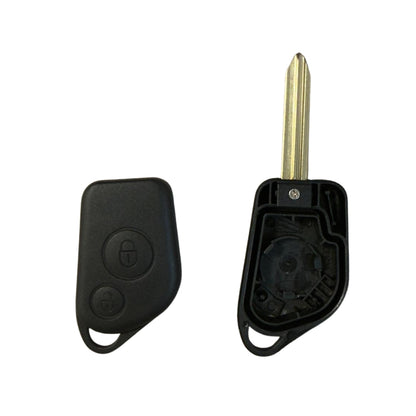 COQUE CLE ADAPTABLE PSA 2 BOUTONS LAME CROIX FIXE