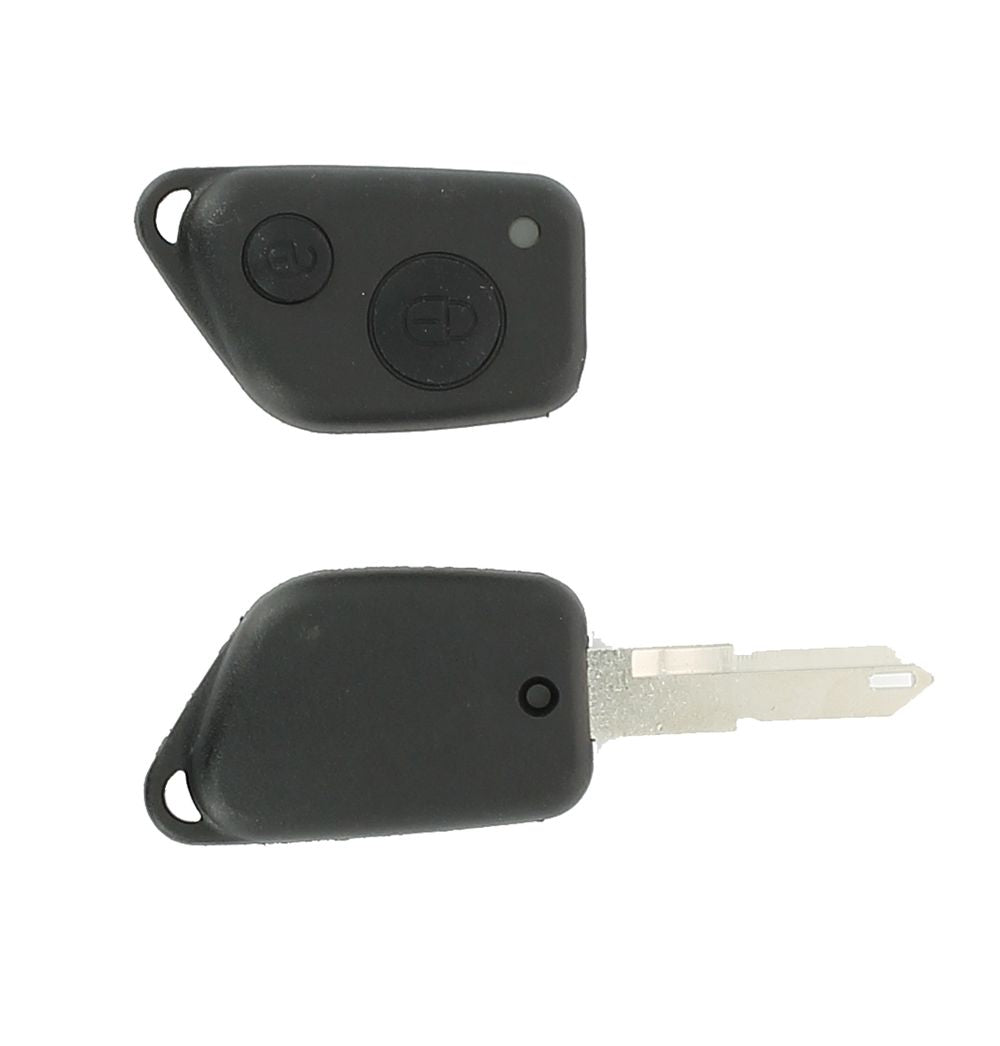 COQUE CLE ADAPTABLE PSA 2 BOUTONS LAME CRANTEE FIXE