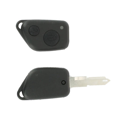 COQUE CLE ADAPTABLE PSA 2 BOUTONS LAME CRANTEE FIXE