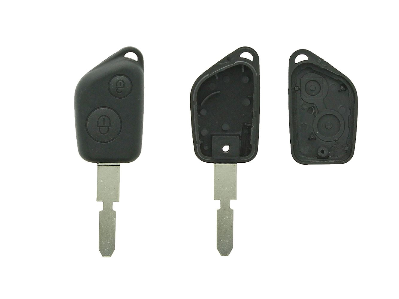 COQUE CLE ADAPTABLE PSA 2 BOUTONS LAME FRAISEE FIXE 7MM