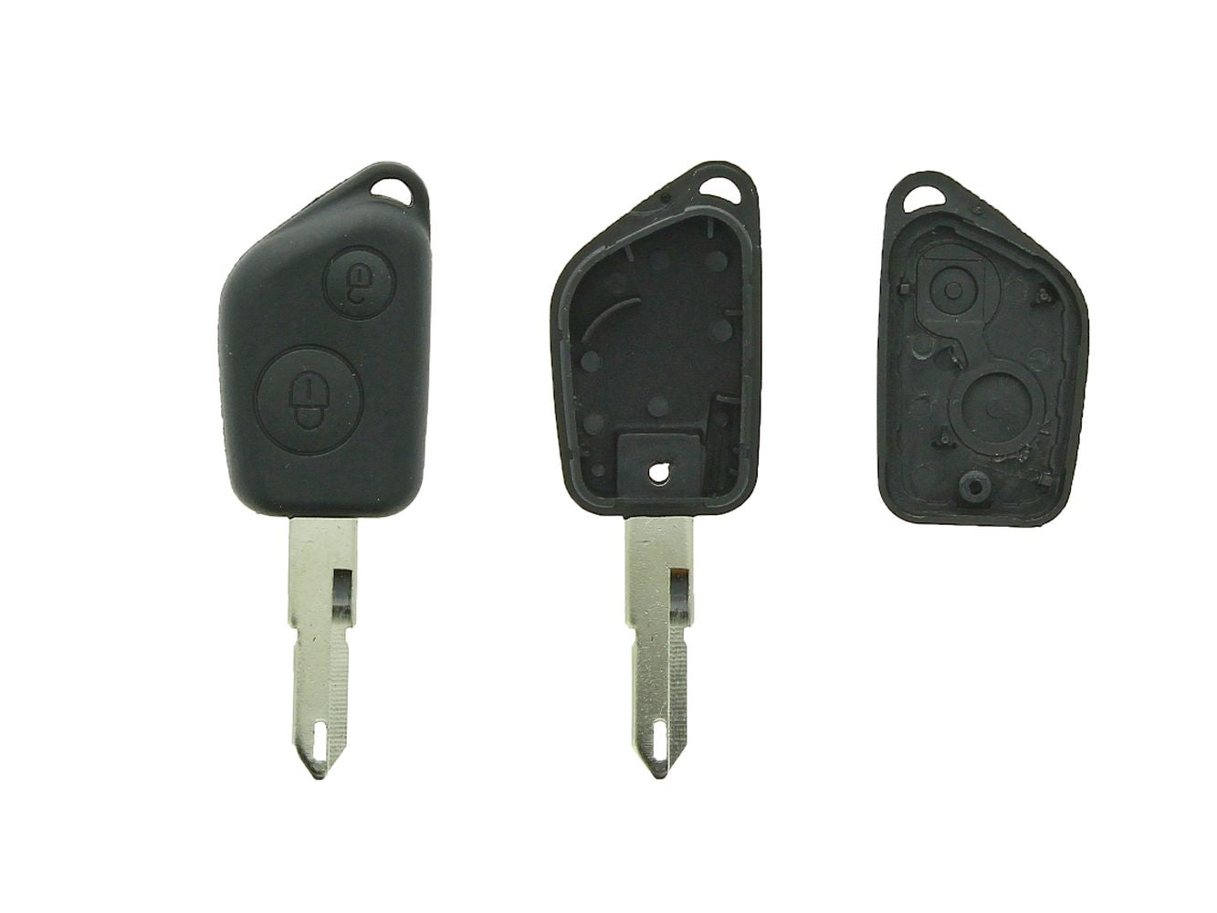 COQUE CLE ADAPTABLE PSA 2 BOUTONS LAME CRANTEE FIXE